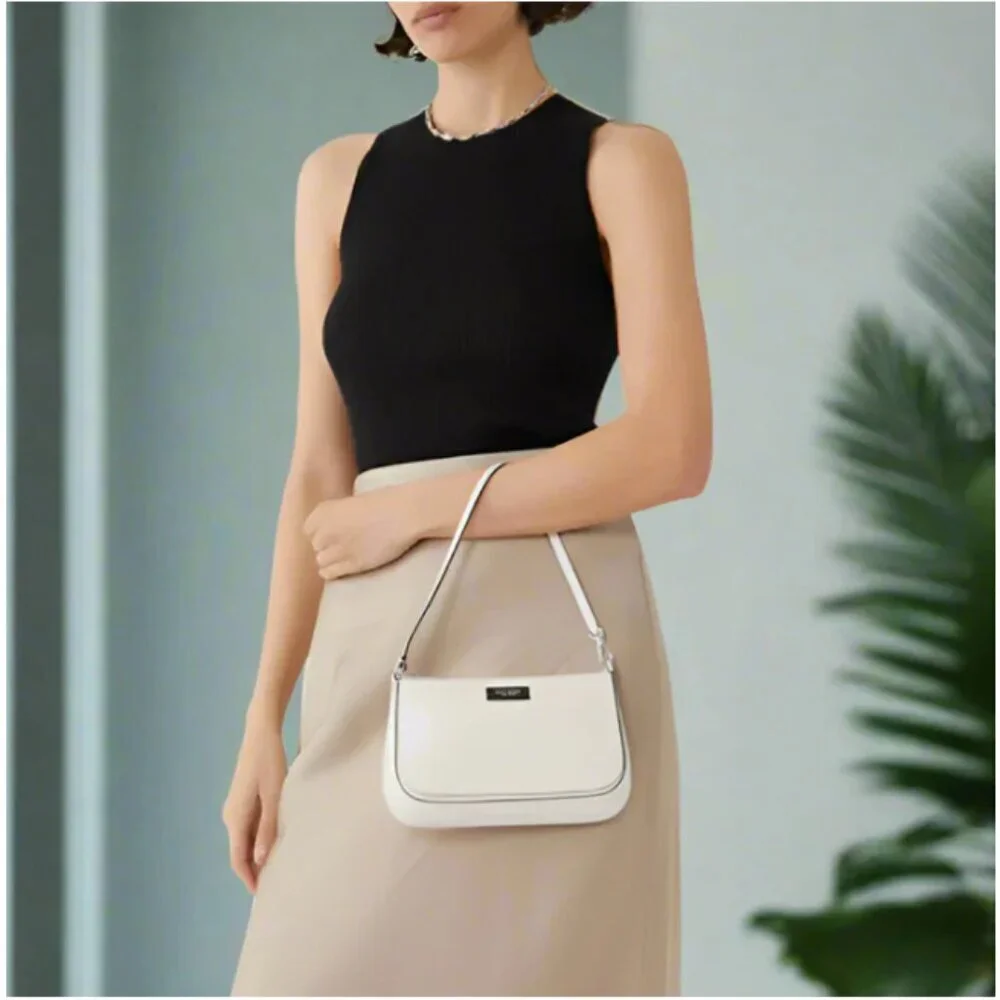 Kate Spade Sam Icon Mini Shoulder Bag White Leather